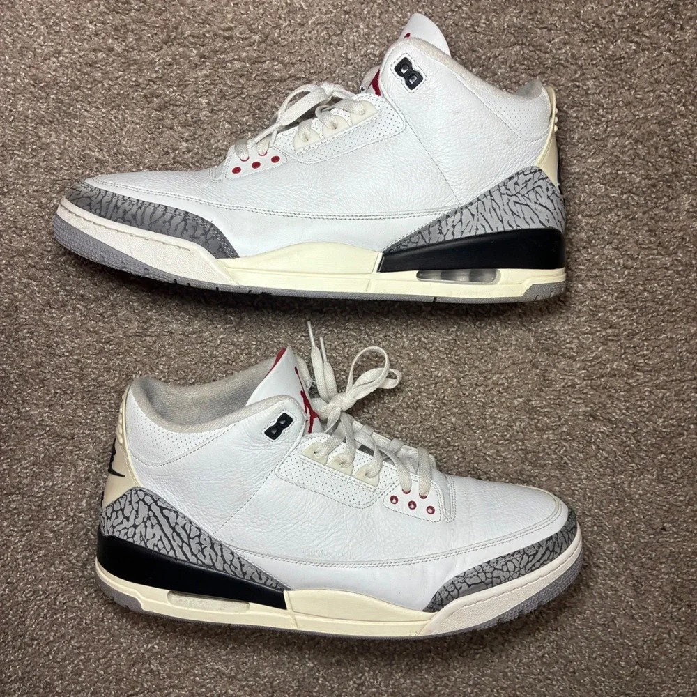 Jordan 3 Retro White Cement Reimagined Men 16 White No Box Sneaker DN3707-100